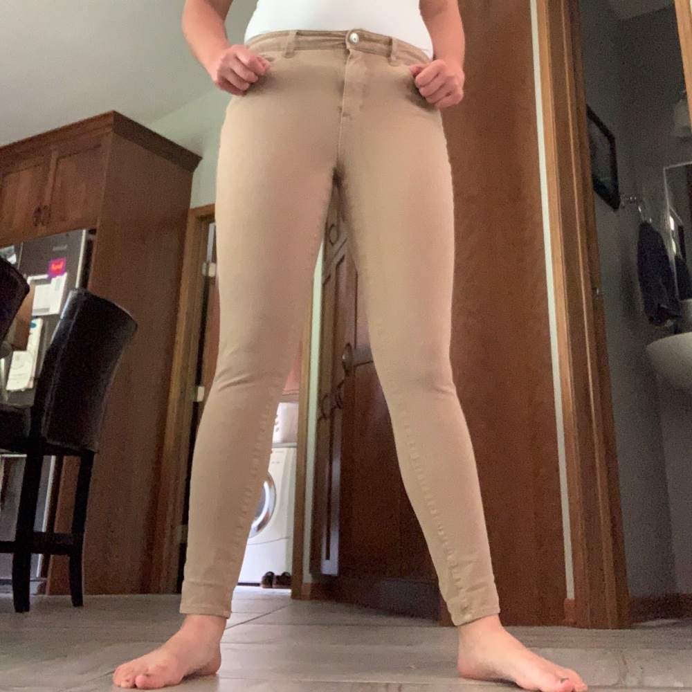 American Eagle Khaki High Rise Jeggings
